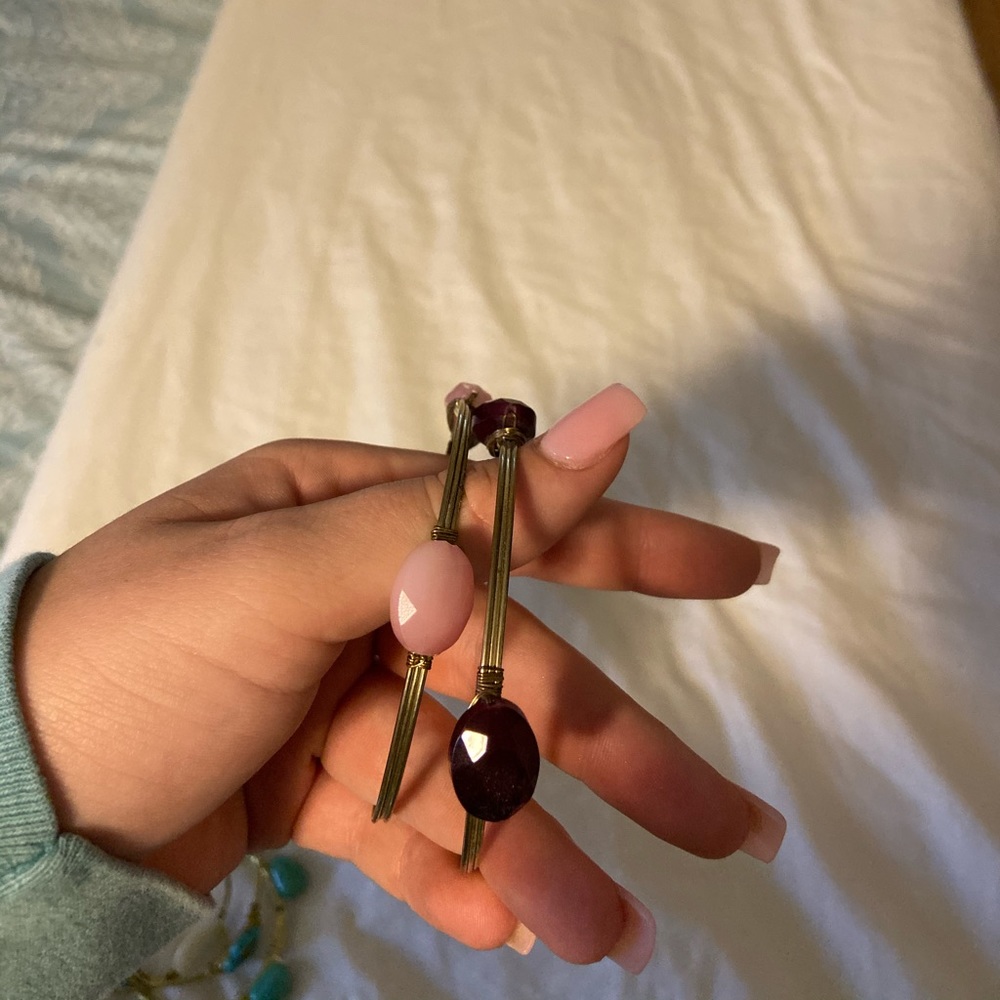 Stackable gold bracelets